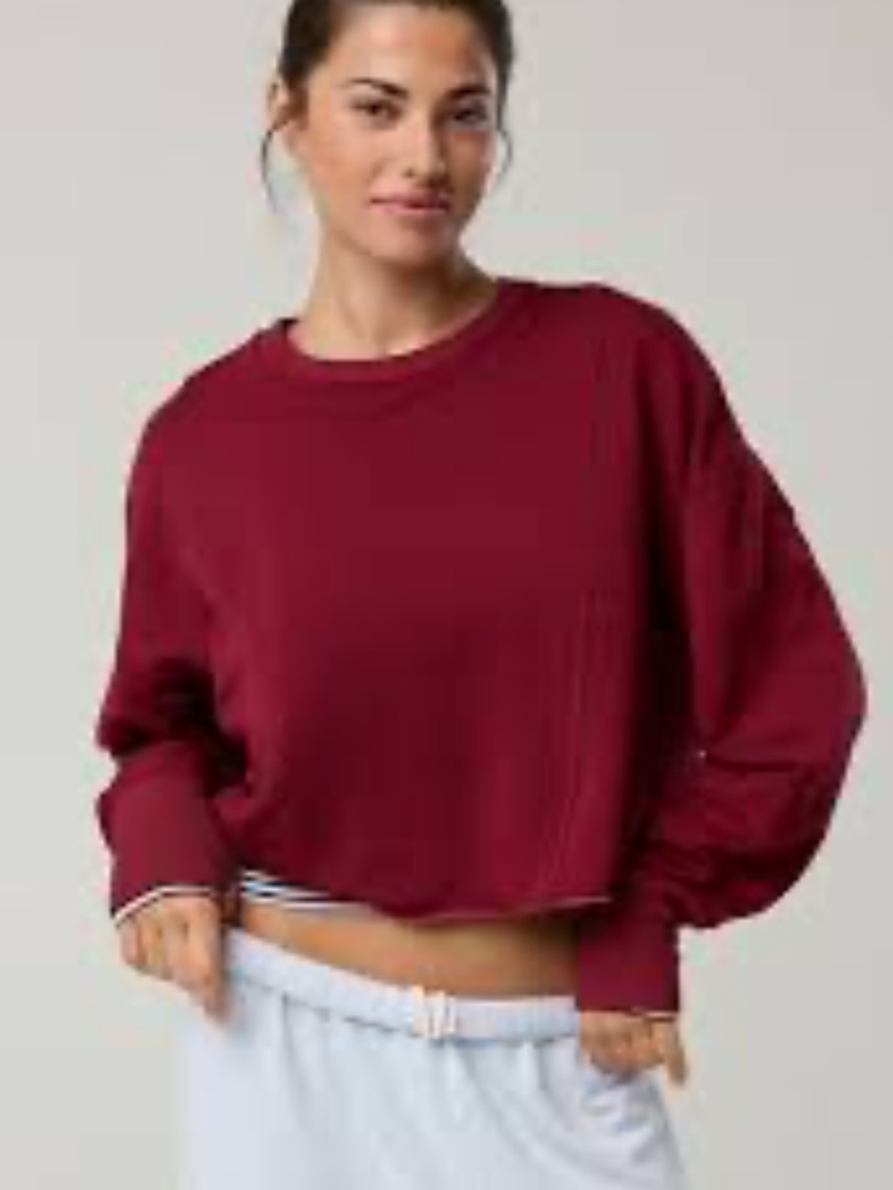 NWT AERIE OTT SEAMED CREWNECK